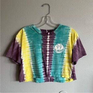 Guess x J Balvin Women’s Small Tie Dye Cropped Short Sleeve T Shirt